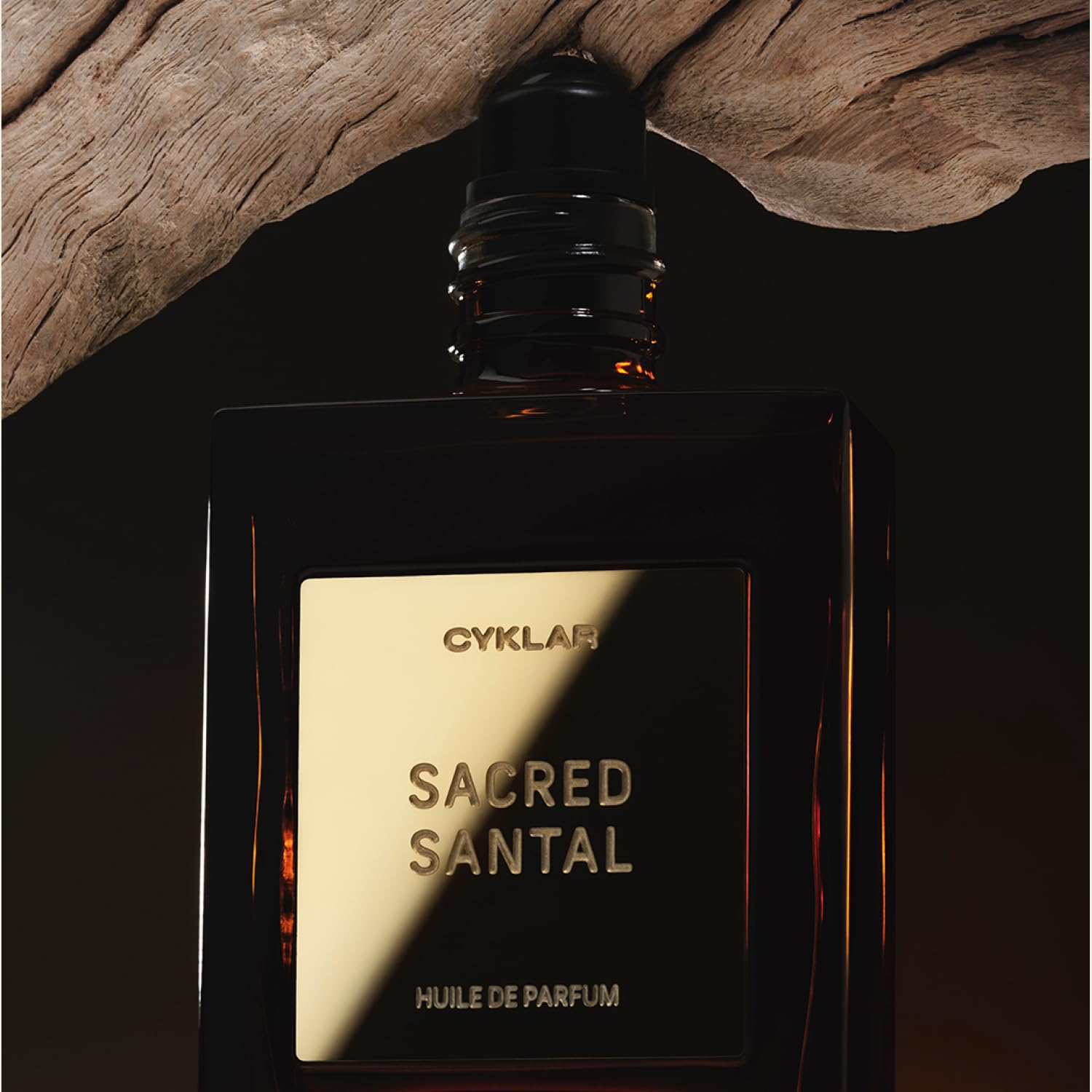 CYKLAR Sacred Santal packaging and display showing travel-friendly design.