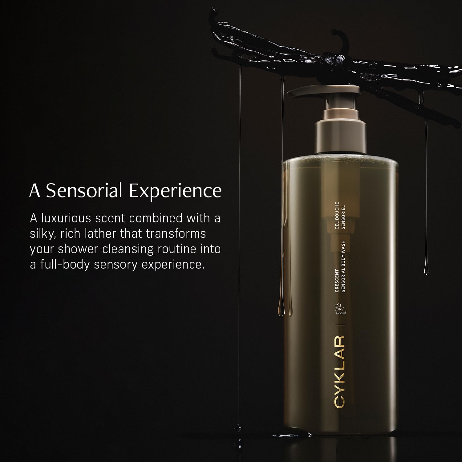 CYKLAR Sensorial Body Wash Crescent aroma suggests a mood-boosting ritual.