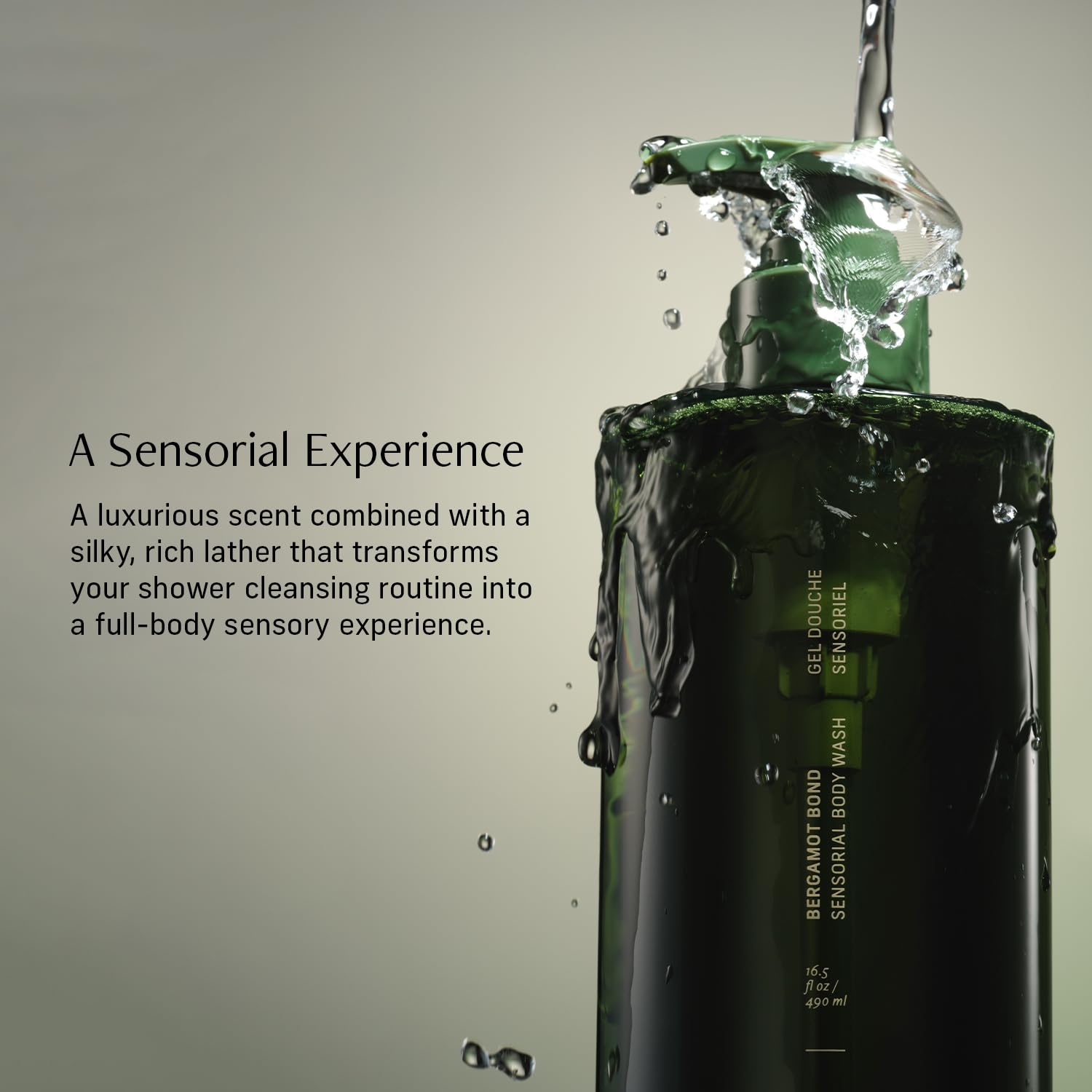 CYKLAR body wash packaging communicates suitability for all skin types.