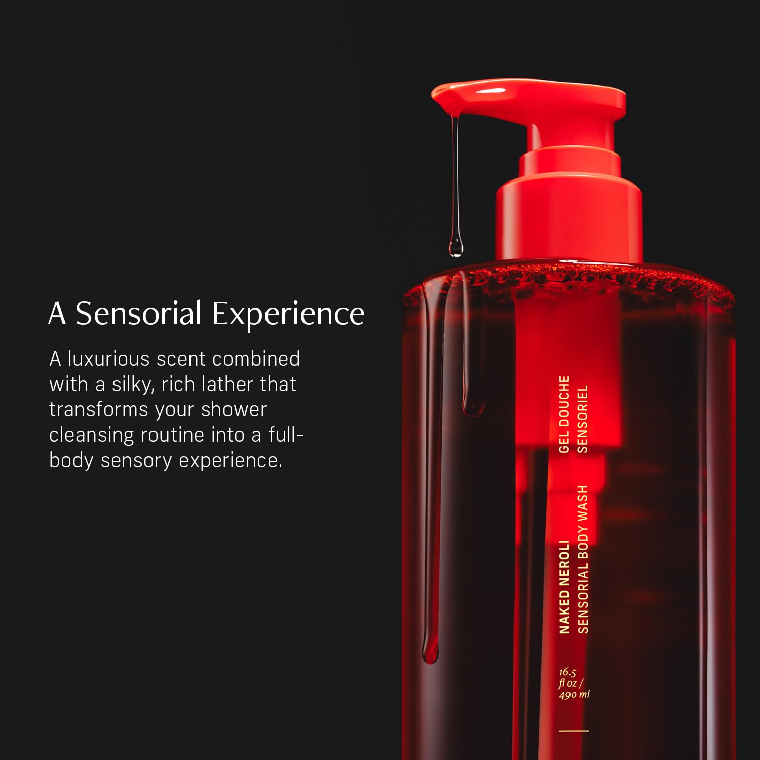 CYKLAR Sensorial Body Wash silky-texture closeup emphasizes moisturizing lather and skin softness.