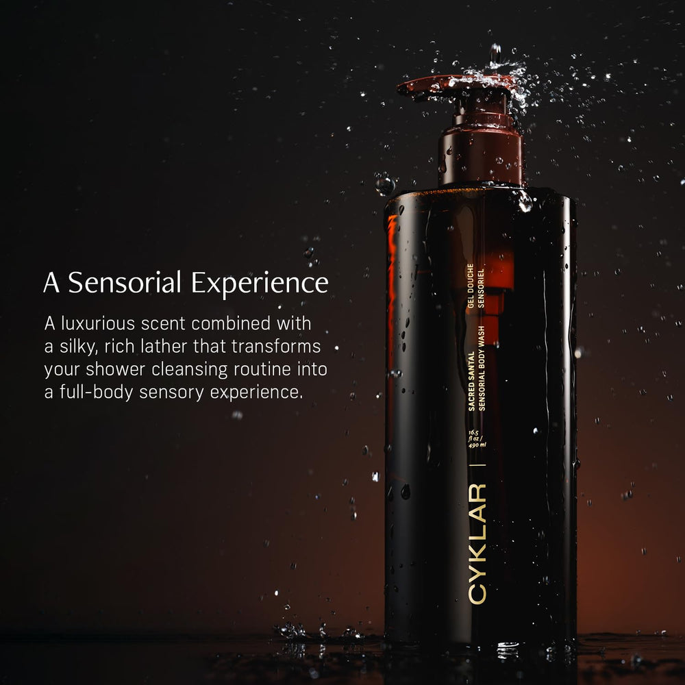 CYKLAR Sensorial Body Wash spa like routine visuals for daily self care.