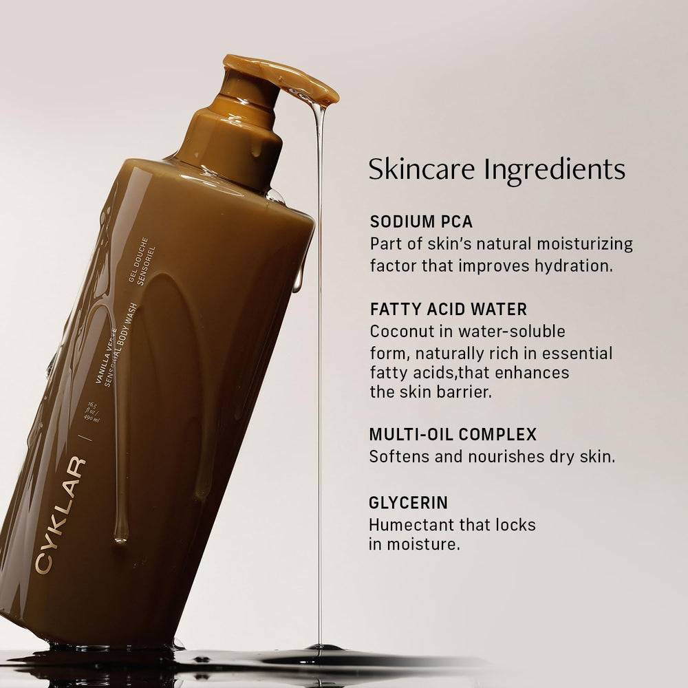 CYKLAR Sensorial Body Wash application demonstrates easy distribution and silky lather