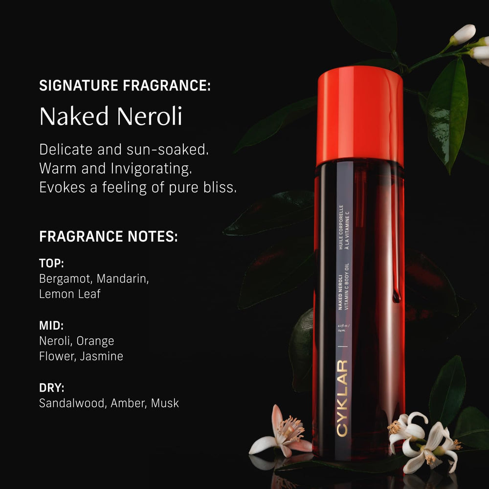CYKLAR Bottle and oil applied to damp skin after shower for hydration