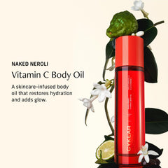 CYKLAR Vitamin C Body Oil texture close-up highlighting quick absorption