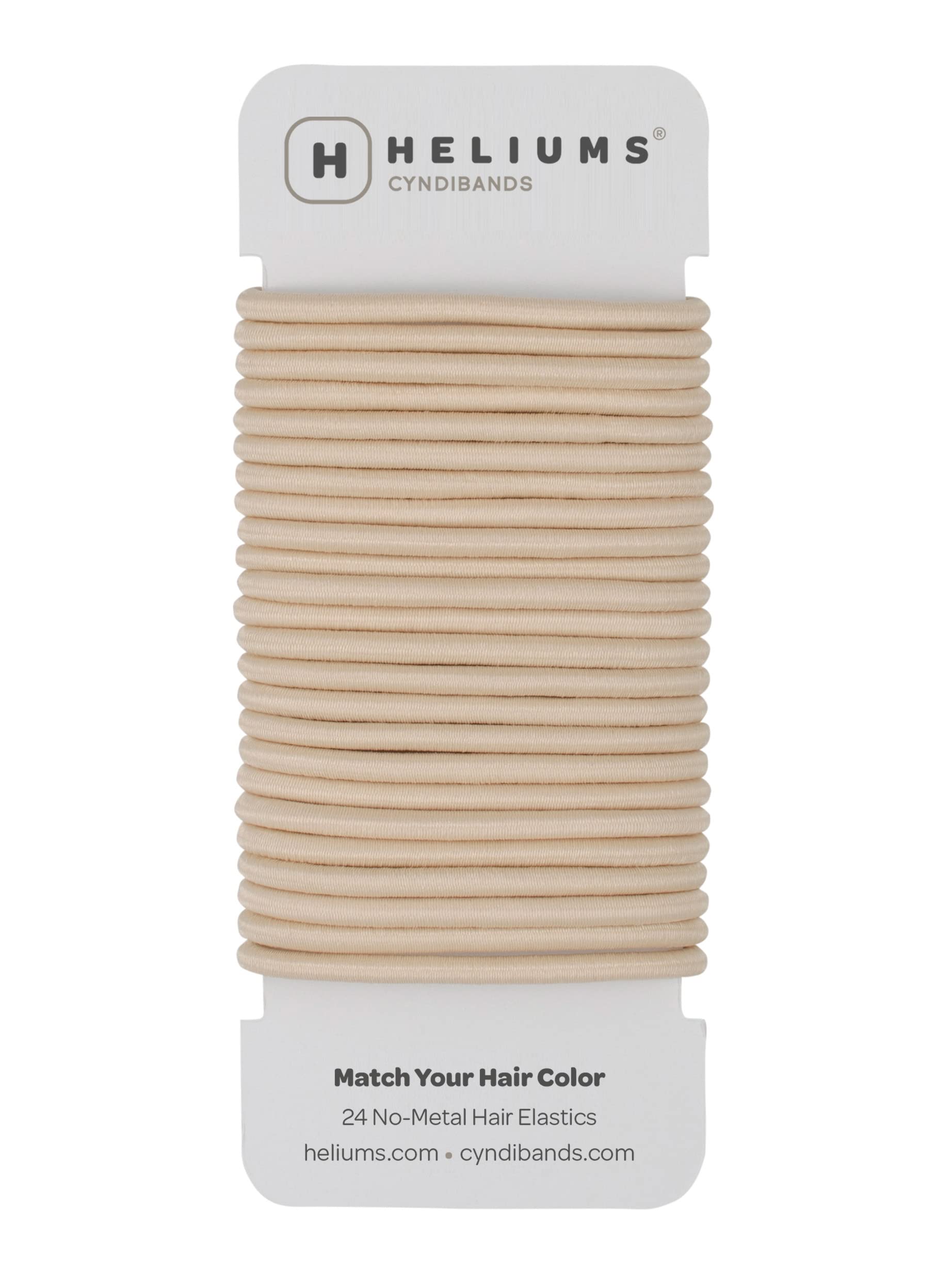 Cyndibands beige blonde 4mm hair ties pack for everyday ponytails and buns