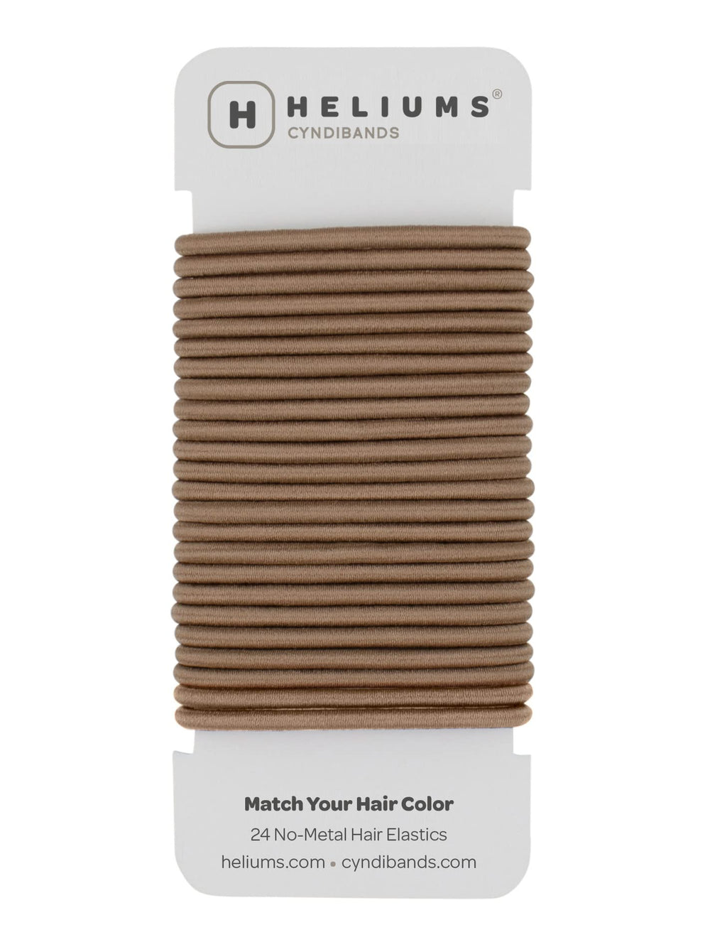 Cyndibands light brown 4mm hair ties pack 24 for seamless color match