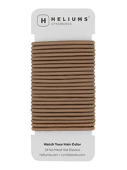 Cyndibands light brown 4mm hair ties pack 24 for seamless color match