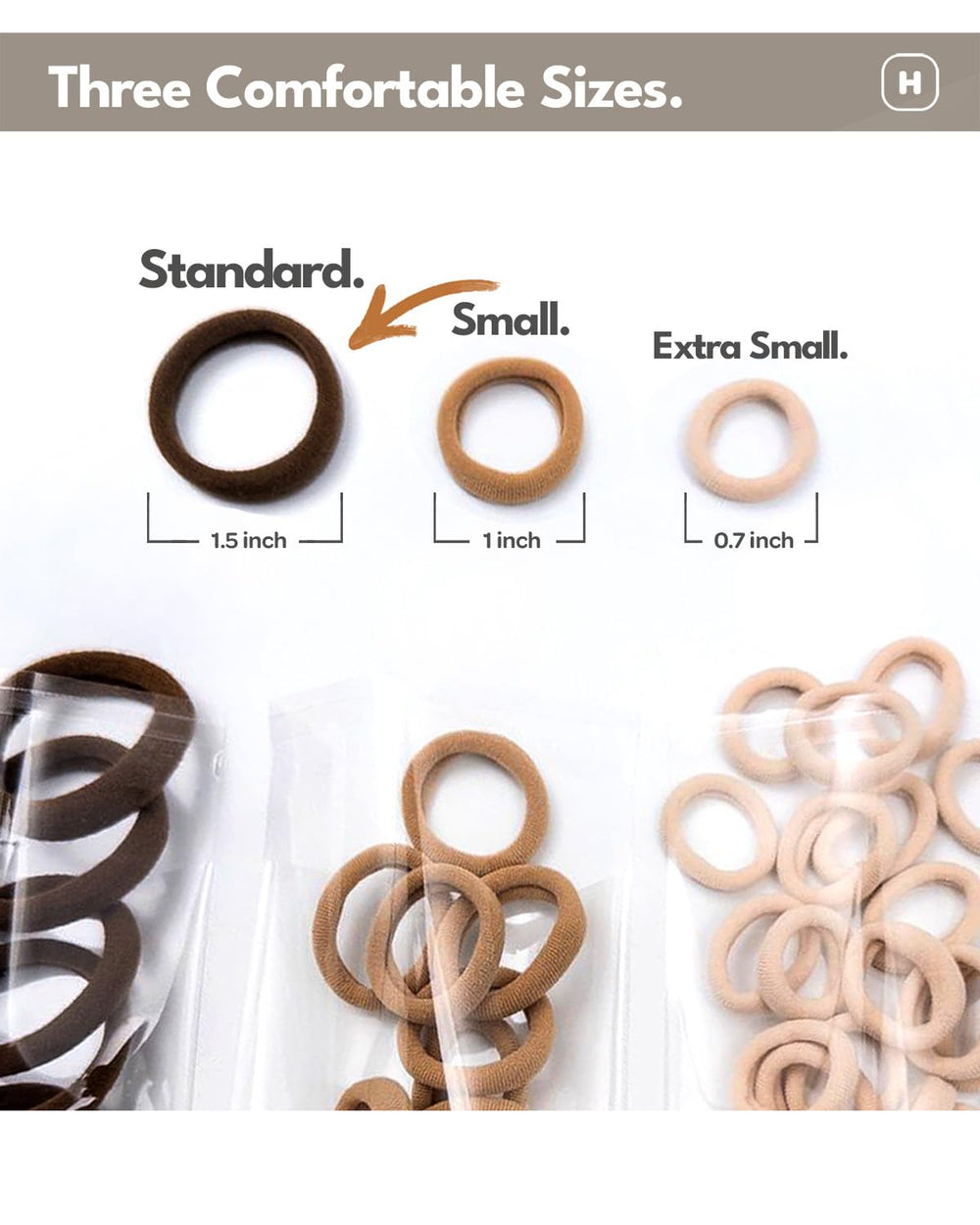 Cyndibands burgundy seamless hair ties stretch-test image highlights flexible, comfortable fit