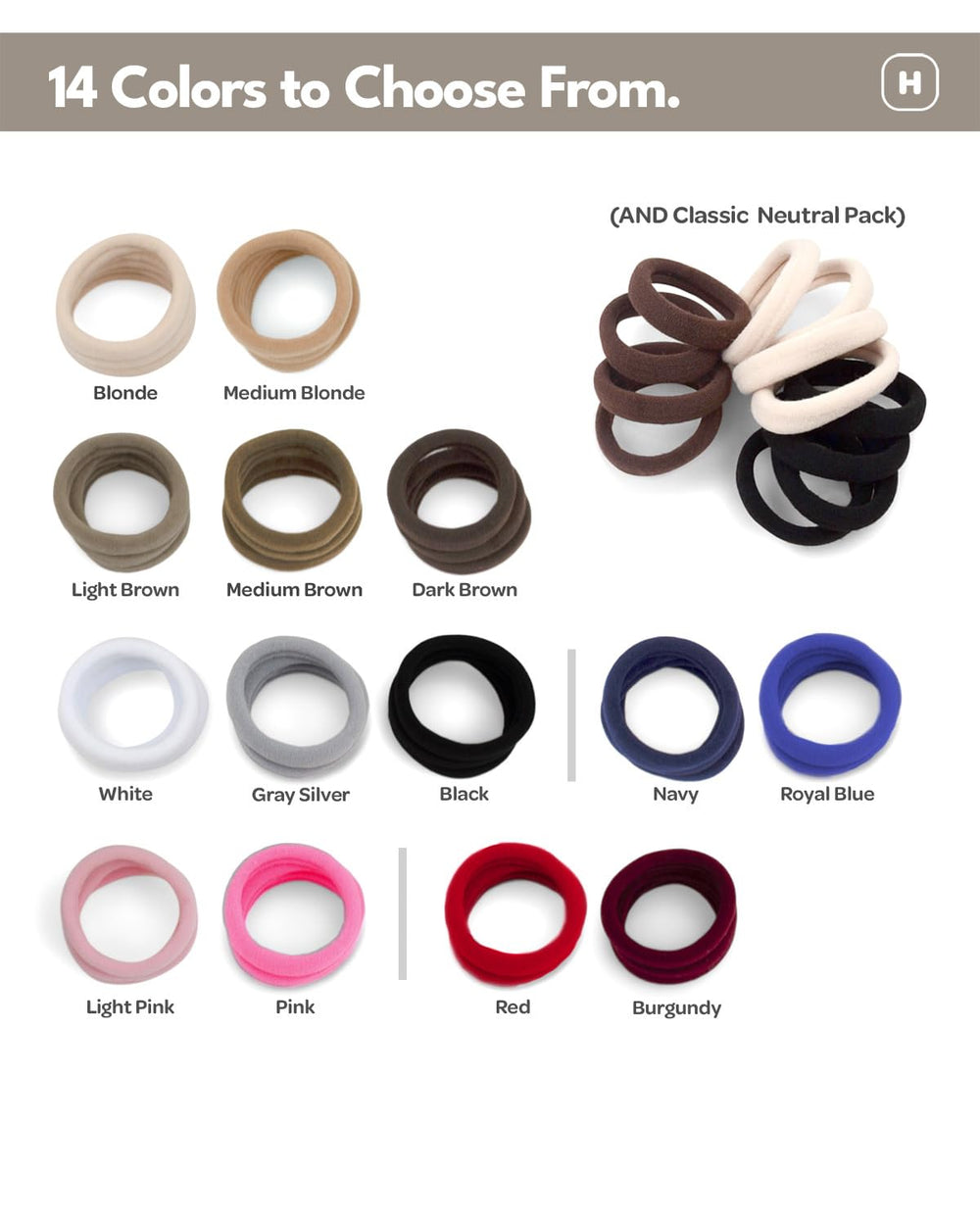 Cyndibands light brown hair ties close-up of soft nylon fabric