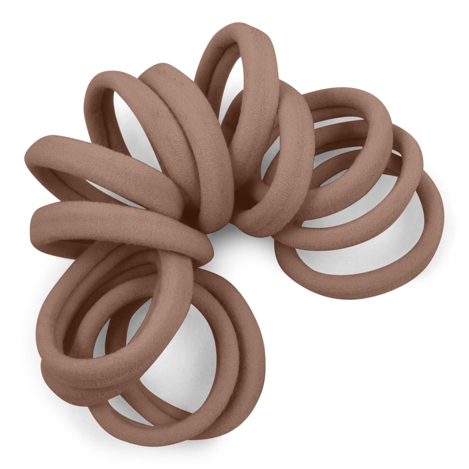 Cyndibands light brown seamless hair ties in packaging for easy daily use