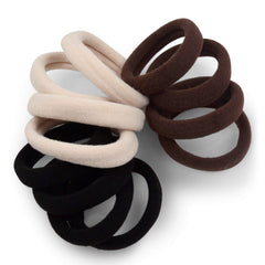 Cyndibands seamless hair ties in neutral pack provide gentle, snag-free hold for everyday styling.
