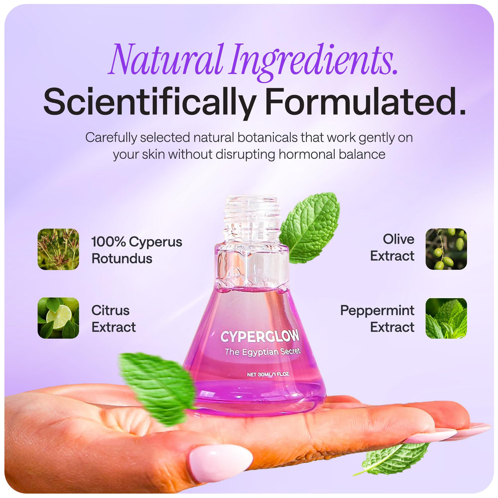 CYPERGLOW versatile oil suitable for legs, arms, underarms, and bikini area.