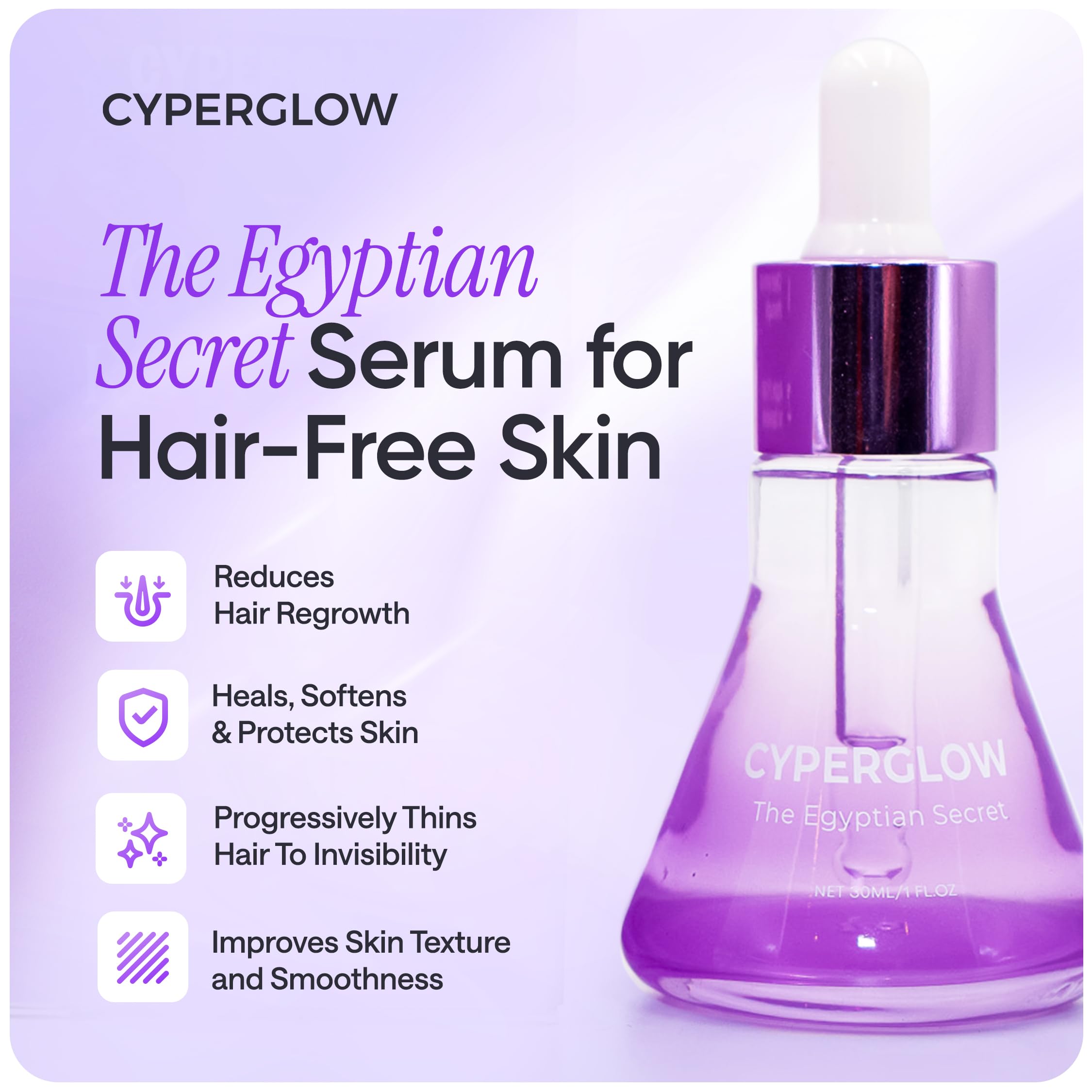CYPERGLOW lemon oil essence brightens and refreshes the skin.