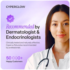 CYPERGLOW vitamin E nourishes and conditions the skin.