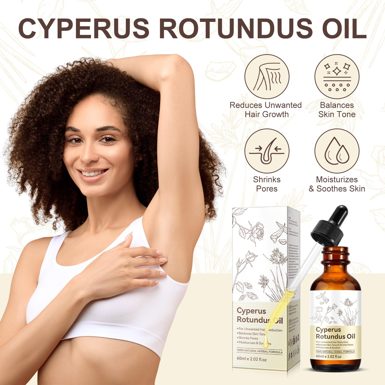 PULLING OIL Cyperus Rotundus oil ingredients include sweet almond oil and aloe