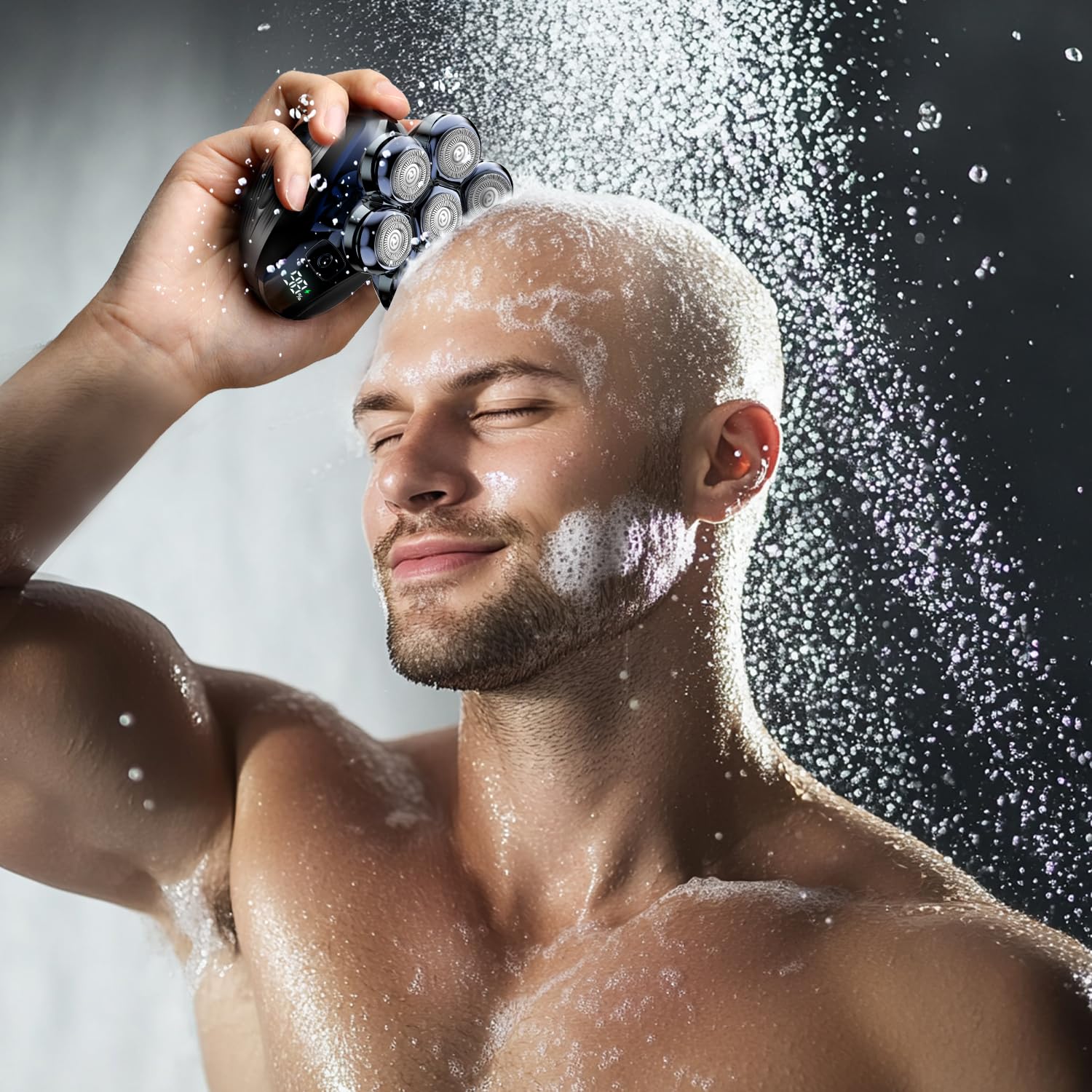 Cyruzi grooming kit in use showcases versatile home shaving.