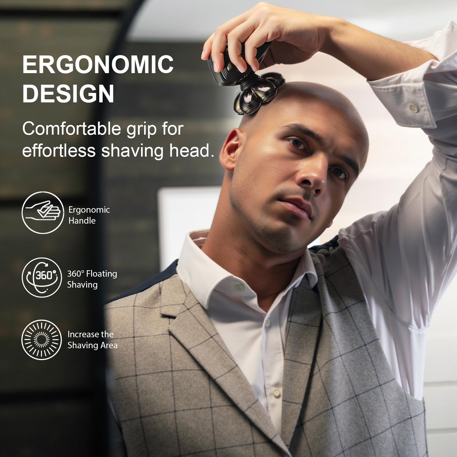Cyruzi IPX7 waterproof shaver supports wet or dry shaving with gels or foams