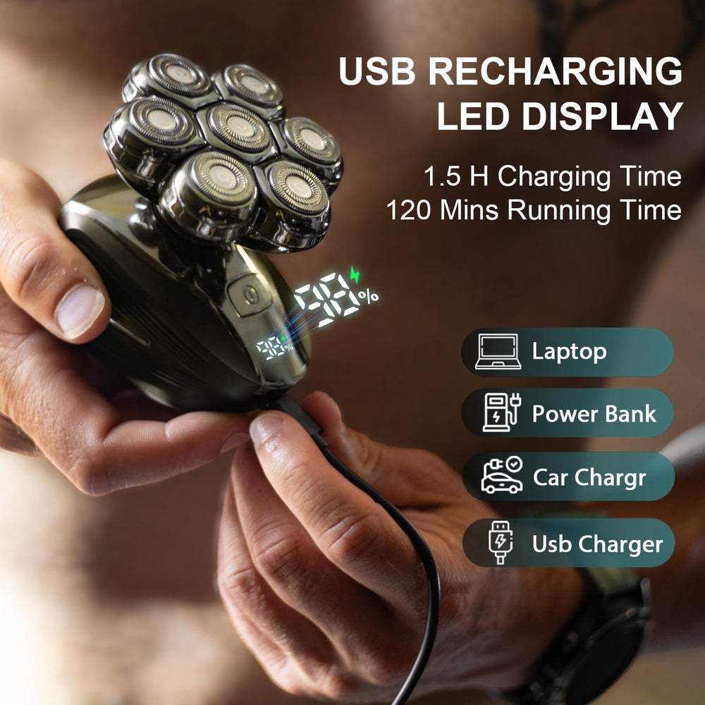 Cyruzi LED display shows battery status and Type-C charging readiness
