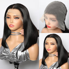 CYSDRH bob wig 13x6 lace front view for versatile daily styling.