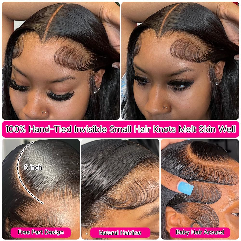 CYSDRH HD lace frontal closeup reveals natural hairline and seamless parting.
