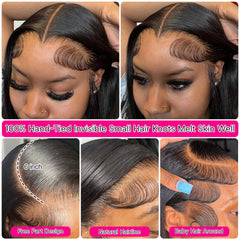 CYSDRH HD lace frontal closeup reveals natural hairline and seamless parting.