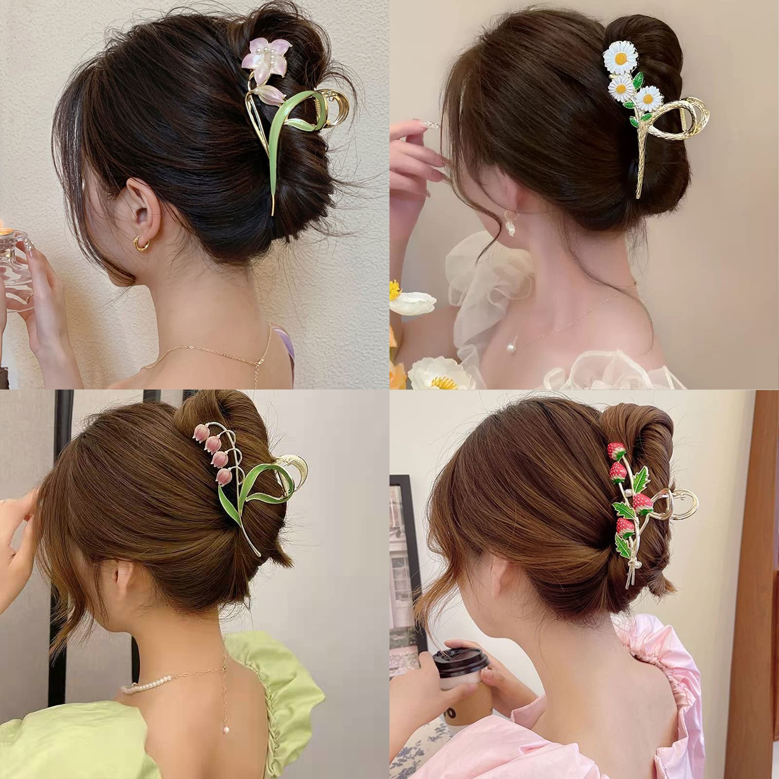 Cysincos purple lily clip provides reliable grip for all hair types.