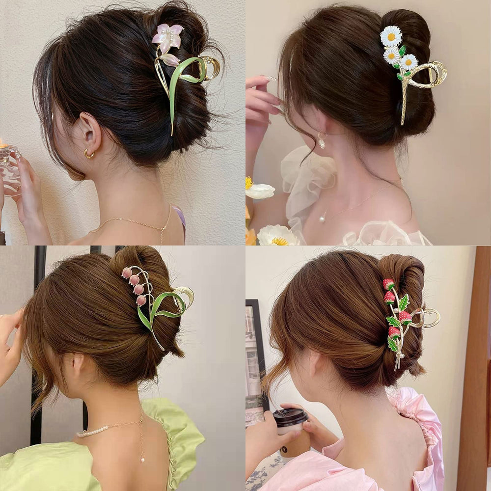 Cysincos purple lily clip provides reliable grip for all hair types.
