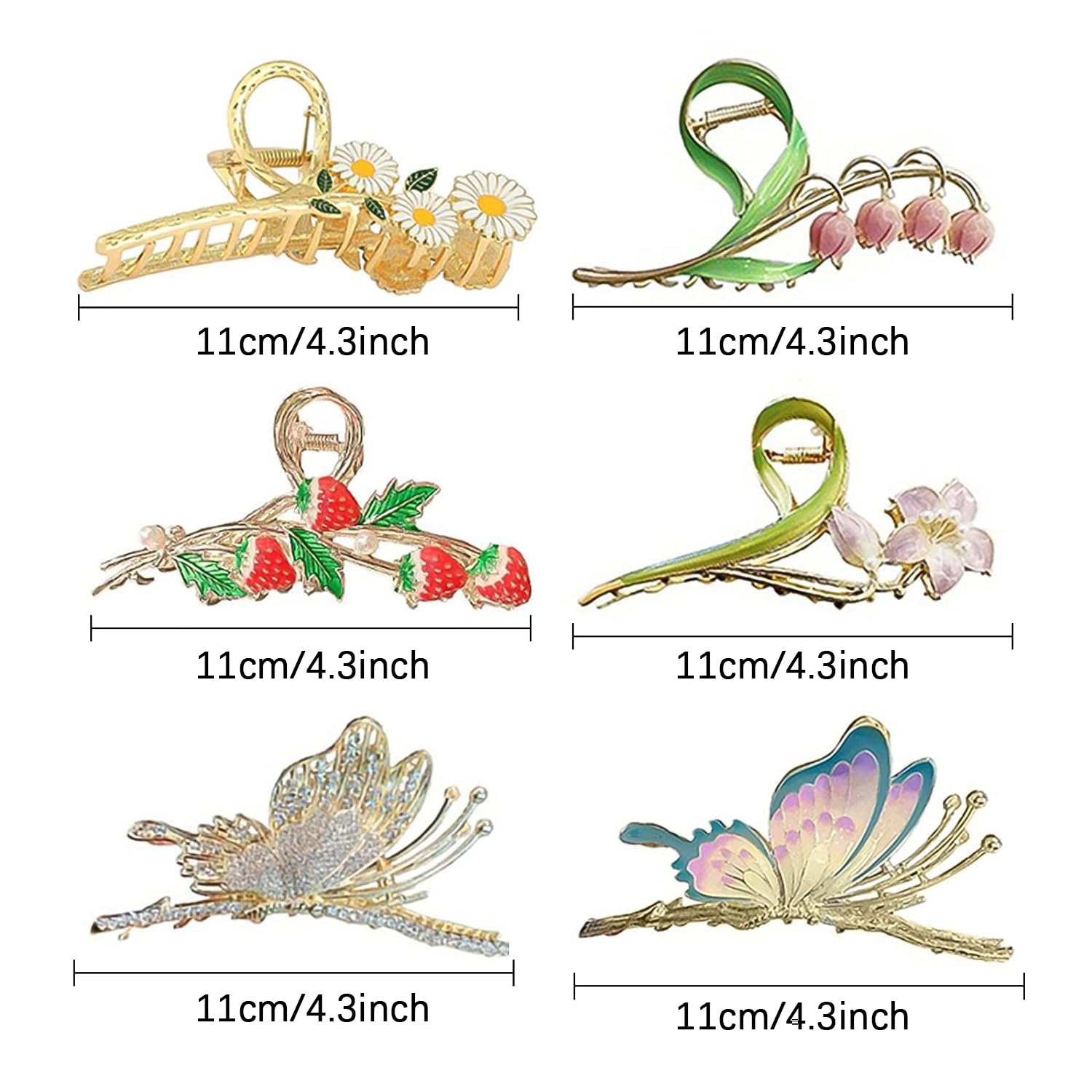 Cysincos strawberry clip adds playful color while keeping hair in place.