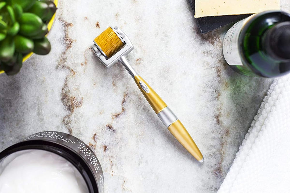 CYSSUS derma roller shown for home-use facial micro-needling