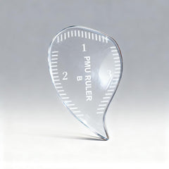 CZJOOY teardrop brow ruler setup for precise hairstroke mapping and eyeliner guidelines.