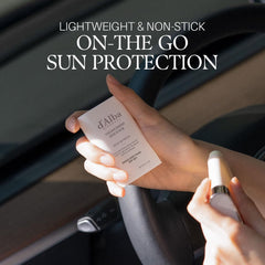 d'alba Piedmont Air Fit Fresh Sun Stick texture demonstrates a silky, matte finish