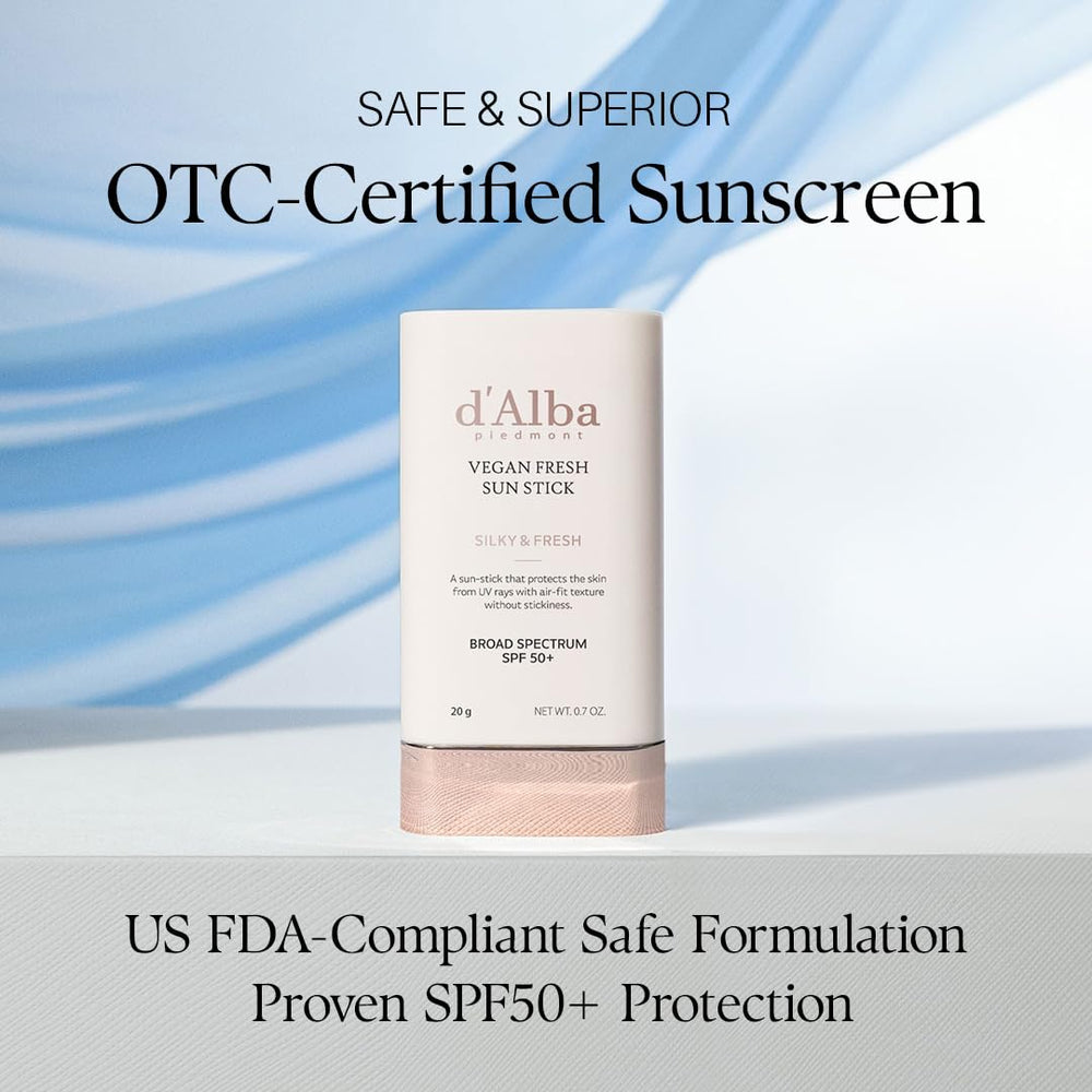 d'alba Piedmont Air Fit Fresh Sun Stick twist-application shows a smooth, non-sticky glide