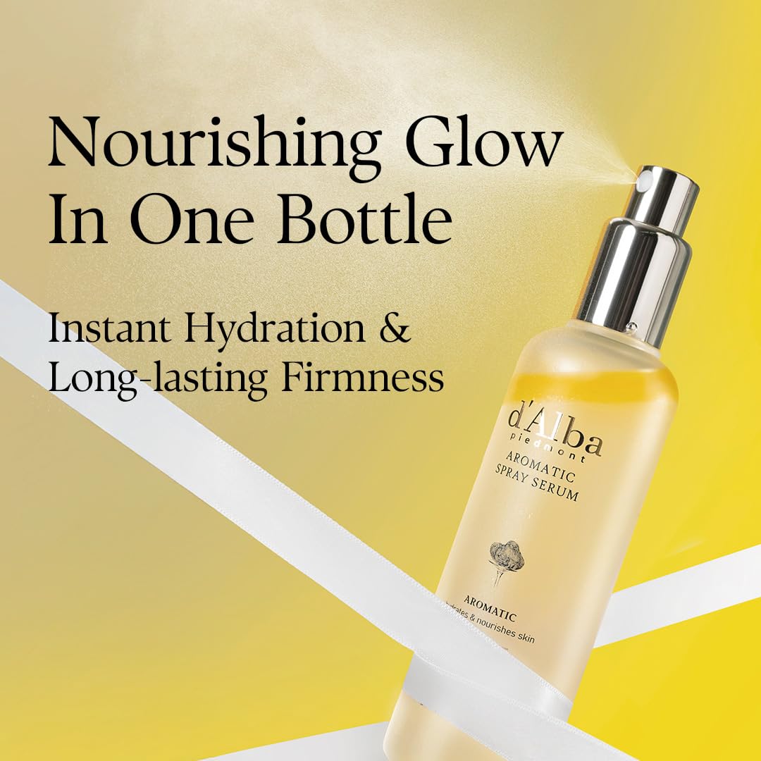 d'alba Piedmont aromatic spray serum face application in routine