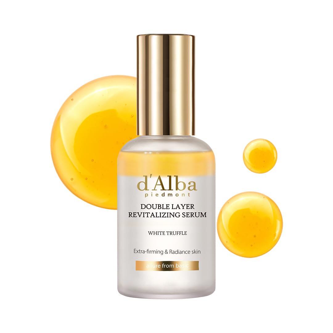 d'alba Piedmont double layer serum bottle highlights hydration and glow