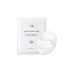 d'alba Piedmont Italian White Truffle Mask packaging highlights vegan formula and antioxidant Trufferol