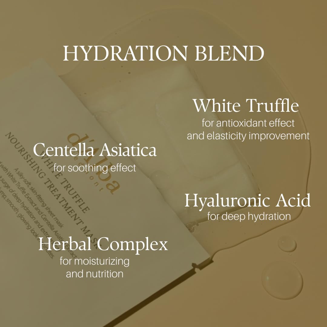 d'alba Piedmont sheet mask in-use demonstrates comfortable fit on varied facial contours