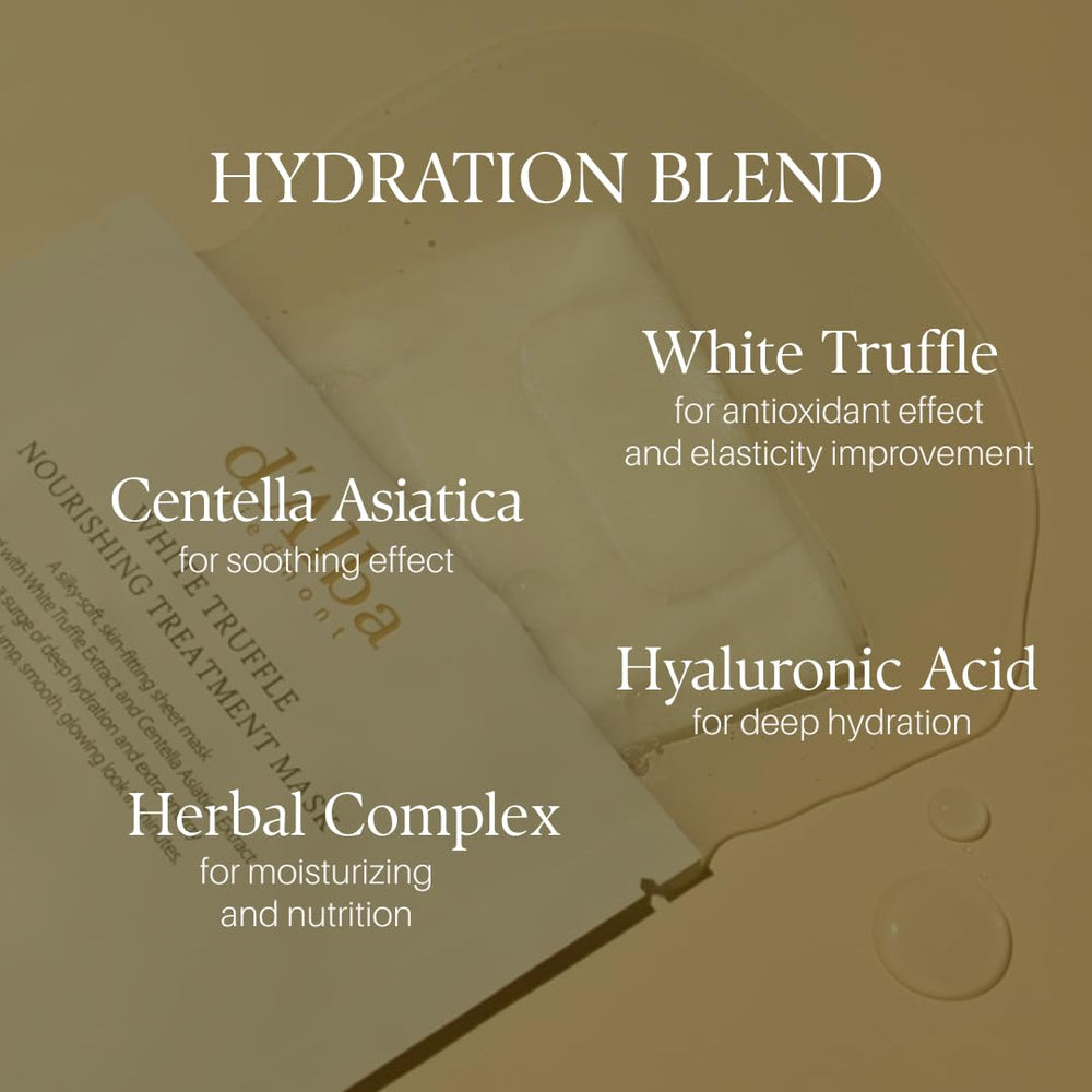 d'alba Piedmont sheet mask in-use demonstrates comfortable fit on varied facial contours
