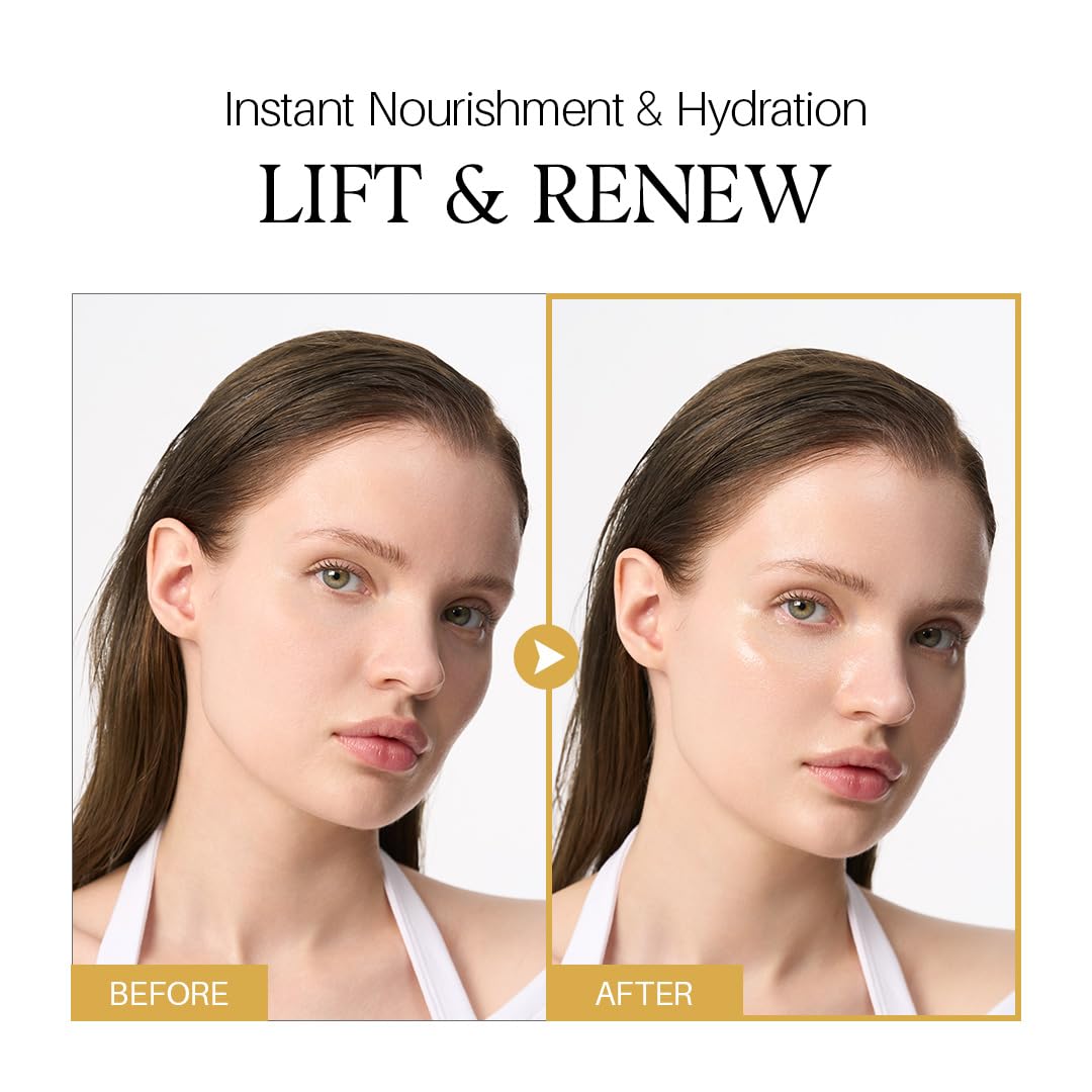 d'alba Piedmont modeling mask application close-up shows smooth glide and tight adhesion.