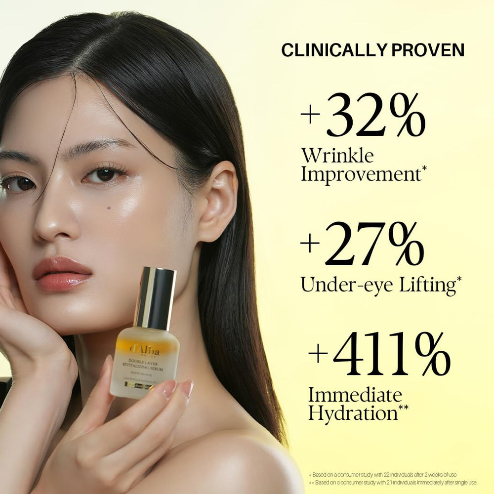 d'alba Piedmont skin firming tightening closeup suggests firmer-looking skin.