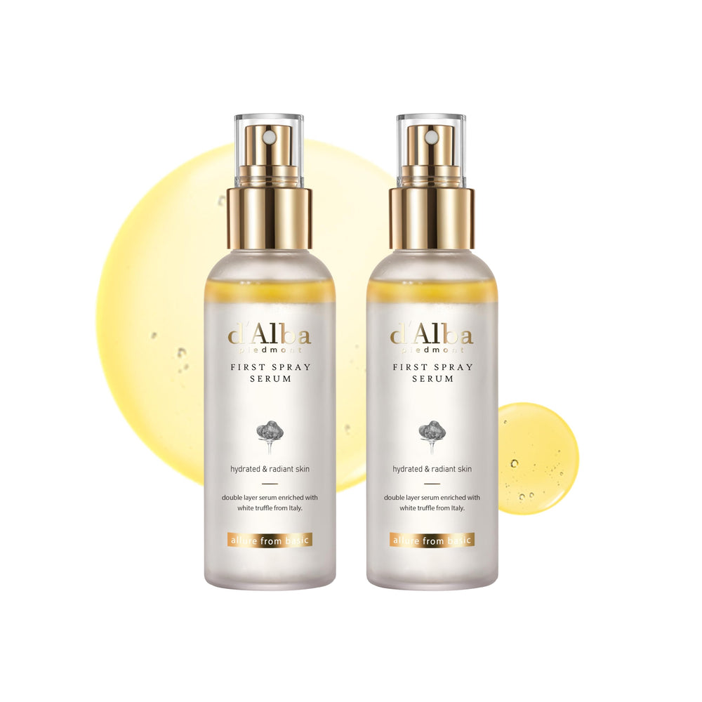 d'alba Piedmont White Truffle First Spray Serum bottle front for instant hydration and glow.