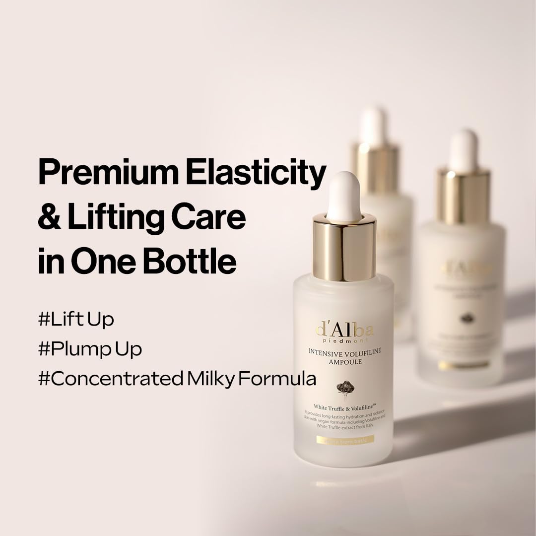 d'alba Piedmont ampoule dropper cap close-up highlighting antioxidant-rich Trufferol benefits