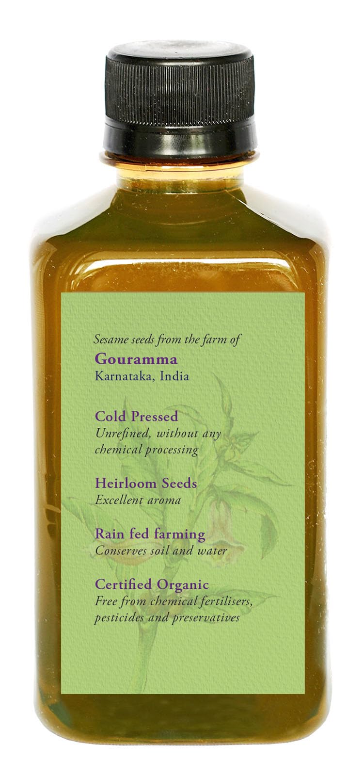 DAANA aceite de sésamo vertido: textura suave para la piel.