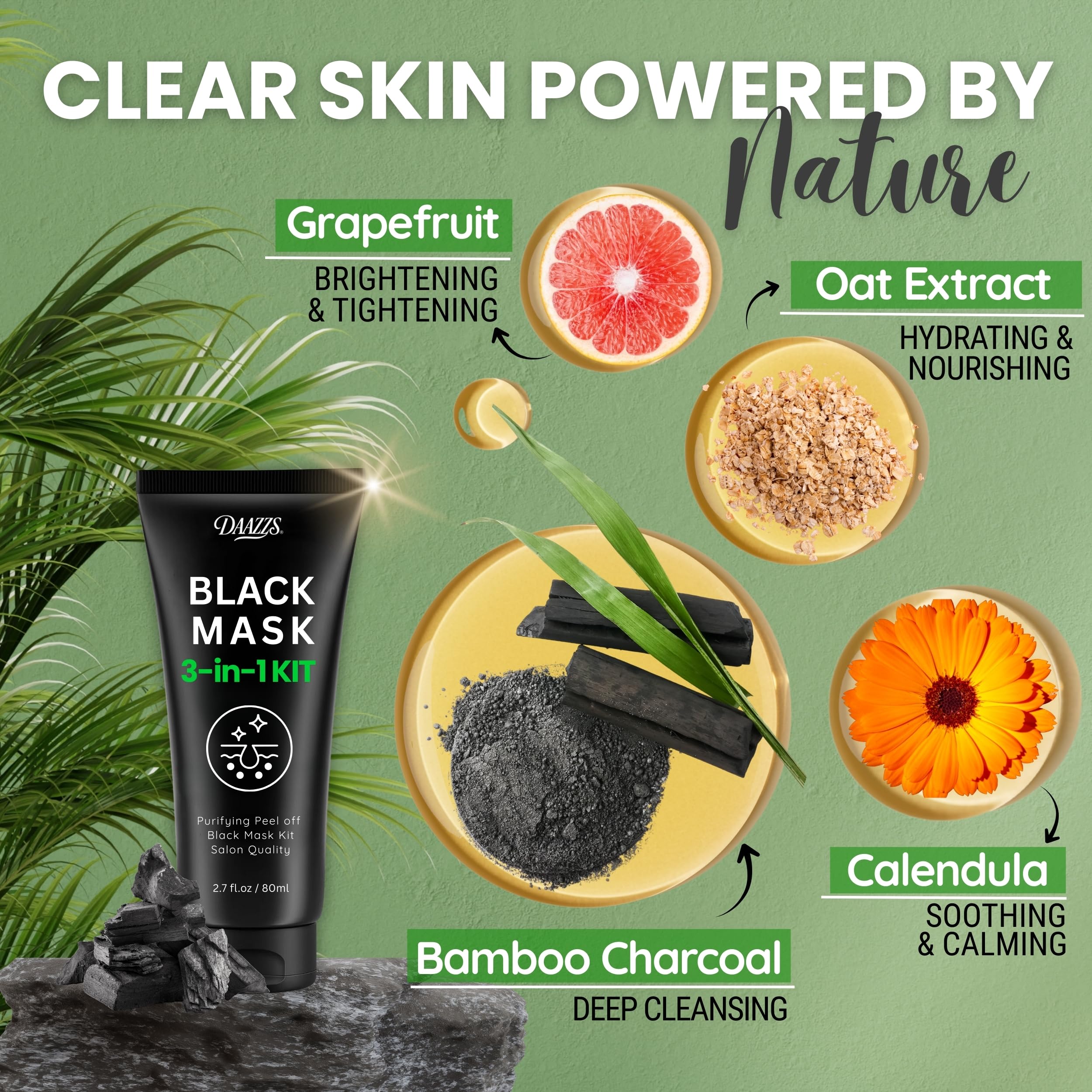 DAAZZS Dry skin prep routine guides a simple pre-mask step.