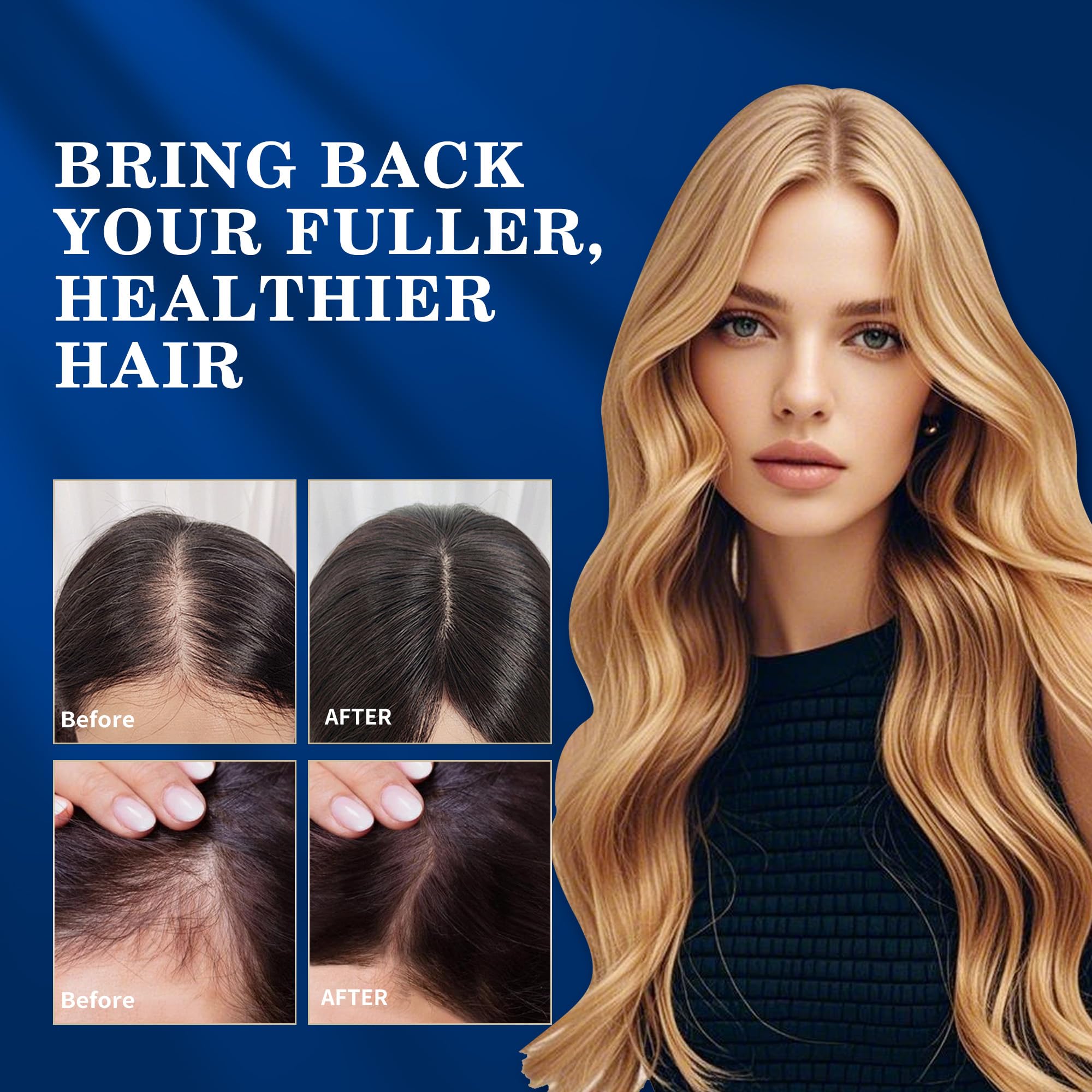 DAAZZS Minoxidil spray helps hair growth and repairs the look of damaged ends over time.