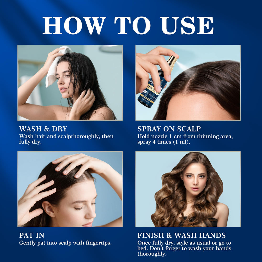 DAAZZS minoxidil spray delivers controlled 1 mL dosing for consistent scalp treatment.