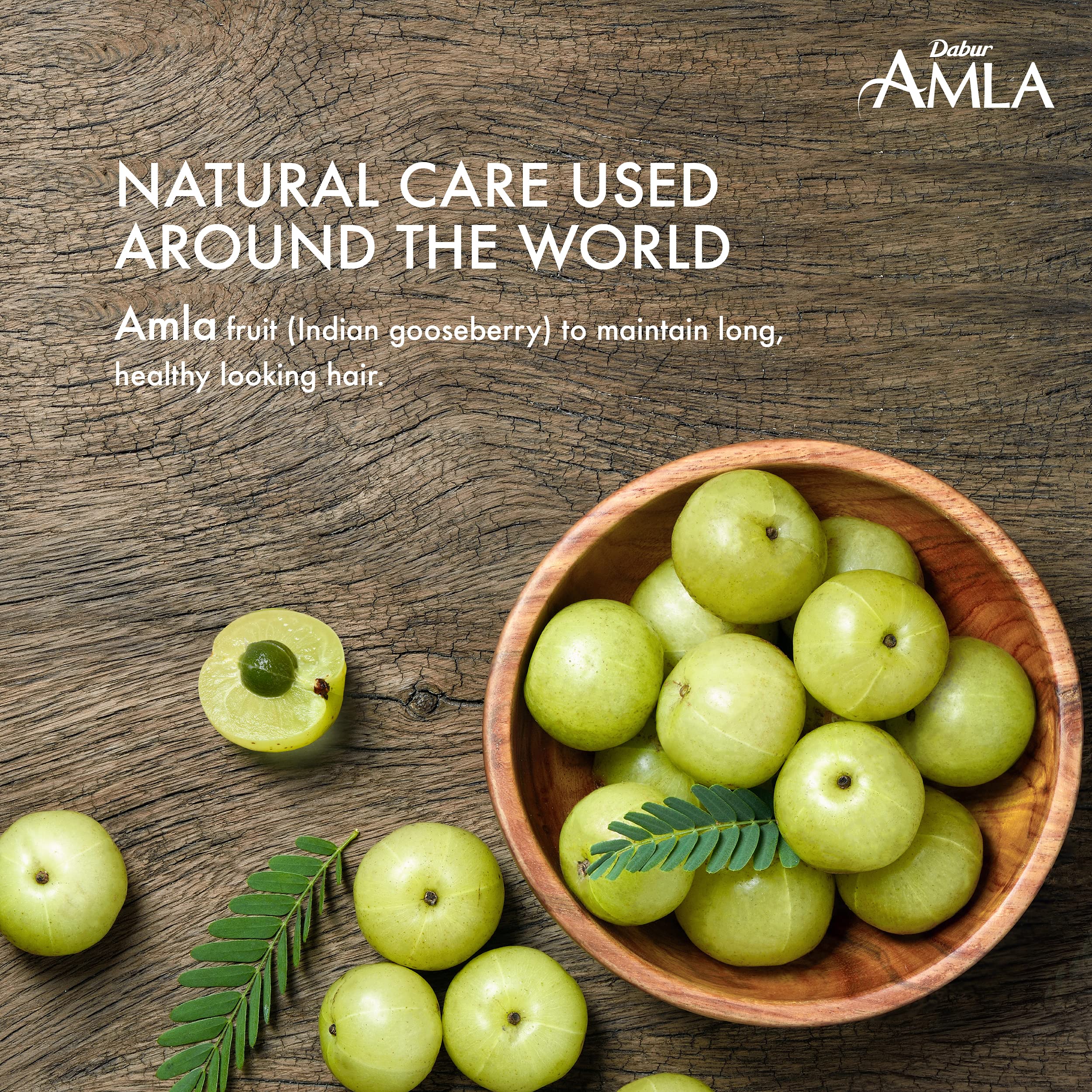Dabur Amla Hair Oil hair-shine closeup reveals glossy strands.