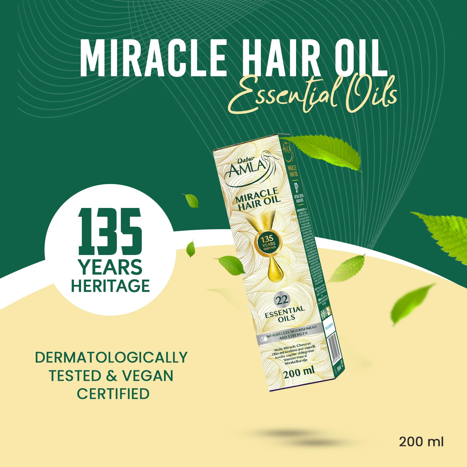 Dabur Amla Luxe Hair Oil pour demonstrates pre-shampoo nourishment