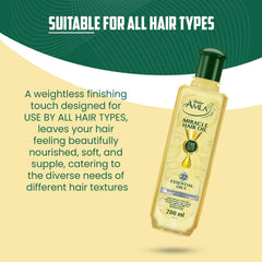 Dabur Amla Luxe hair oil texture close-up shows oil-rich yet lightweight formula