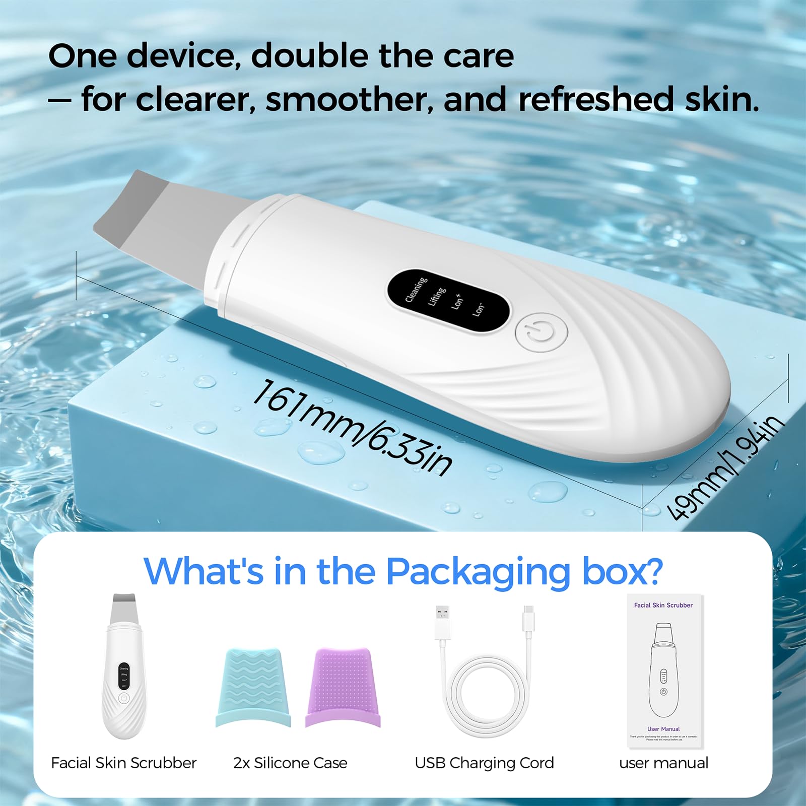 DABZAL Skin Scrubber compact design ideal for travel and on the go cleansing