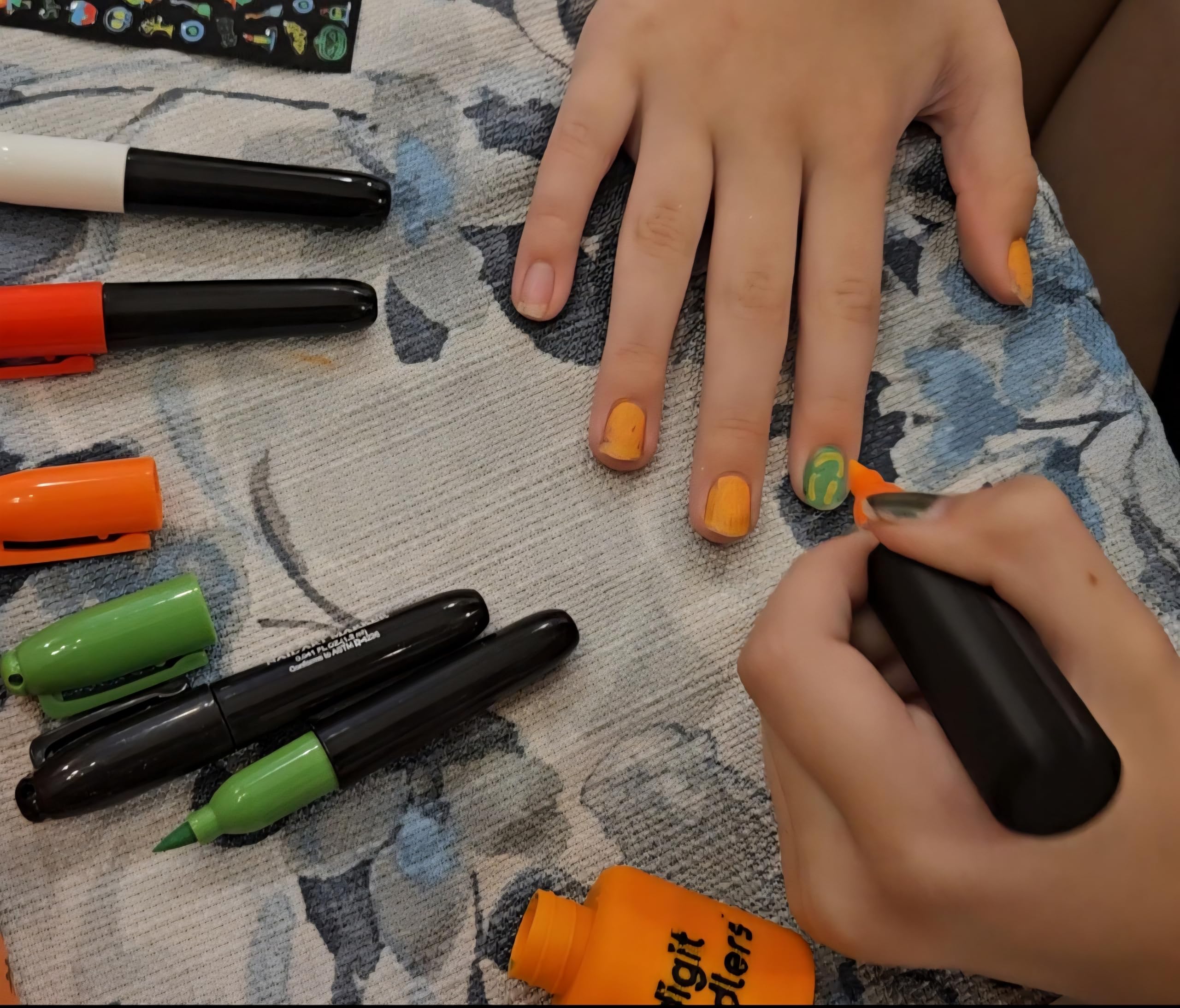 DaddyCo marker applicator detail for realistic nail art practice.